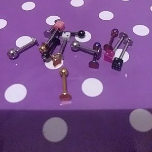 Gauged lip rings apx 13